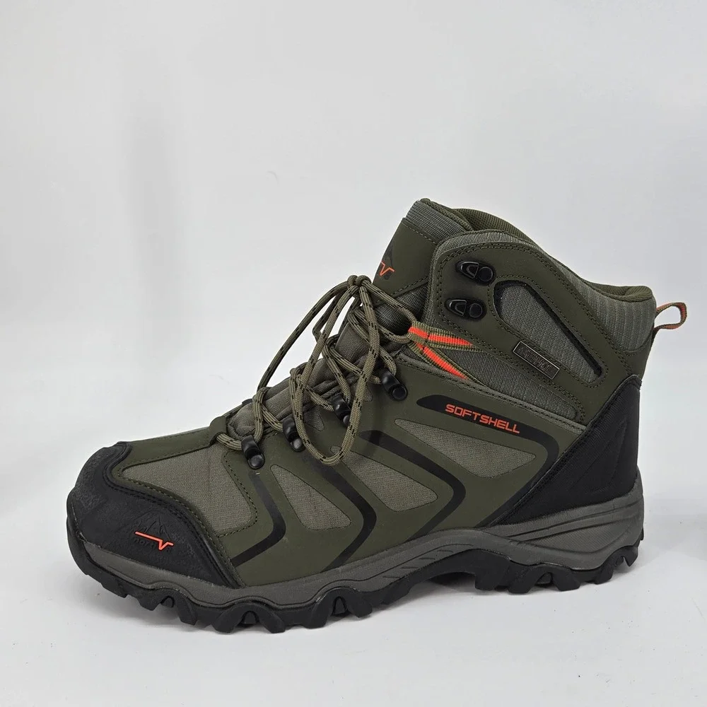 Nortiv 8 Softshell Waterproof Mid Hiking Boots Army Green Mens Size 10.5